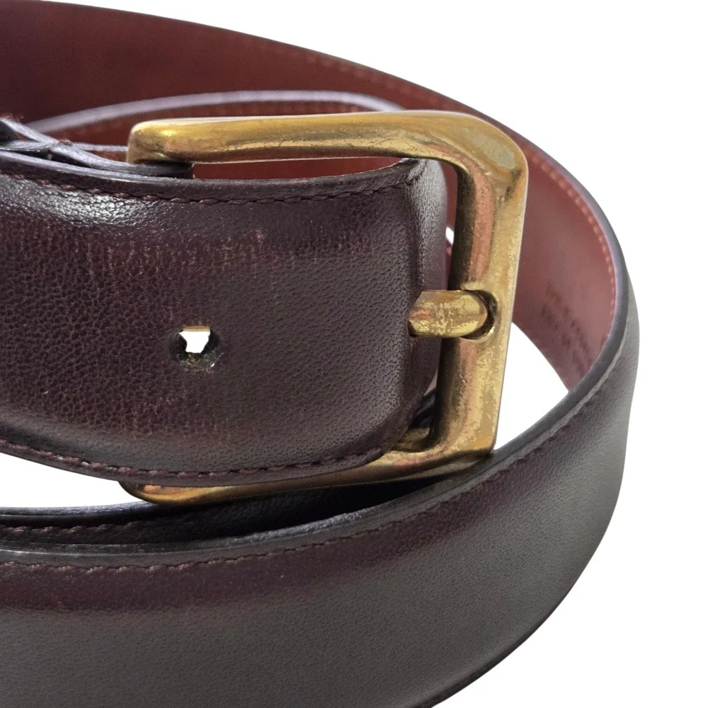 Coach Mens Mahogany Brown Leather 36